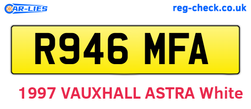R946MFA are the vehicle registration plates.