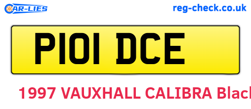 P101DCE are the vehicle registration plates.