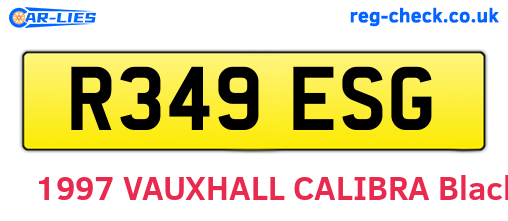 R349ESG are the vehicle registration plates.