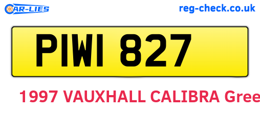 PIW1827 are the vehicle registration plates.