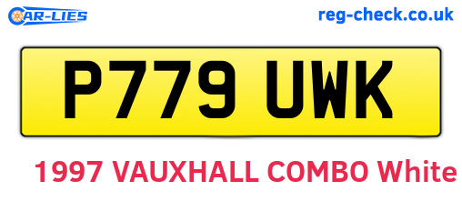 P779UWK are the vehicle registration plates.