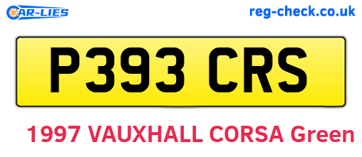 P393CRS are the vehicle registration plates.