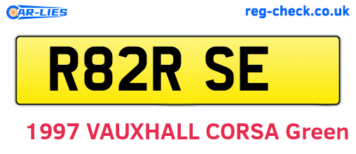 R82RSE are the vehicle registration plates.