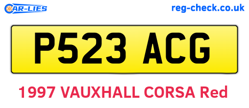 P523ACG are the vehicle registration plates.