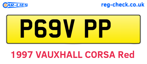 P69VPP are the vehicle registration plates.