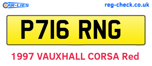 P716RNG are the vehicle registration plates.