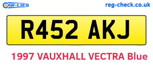 R452AKJ are the vehicle registration plates.