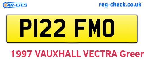 P122FMO are the vehicle registration plates.