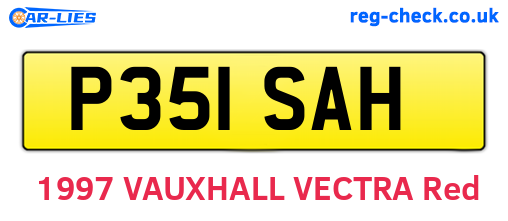 P351SAH are the vehicle registration plates.