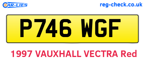 P746WGF are the vehicle registration plates.