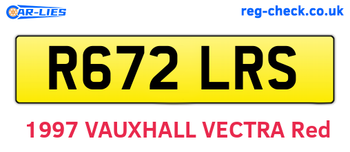 R672LRS are the vehicle registration plates.