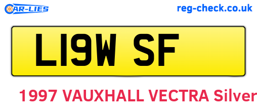 L19WSF are the vehicle registration plates.