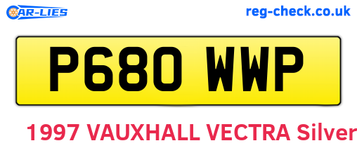 P680WWP are the vehicle registration plates.