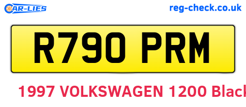 R790PRM are the vehicle registration plates.
