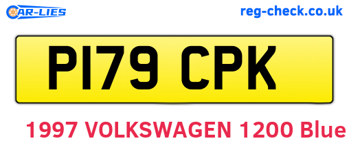 P179CPK are the vehicle registration plates.