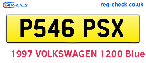 P546PSX are the vehicle registration plates.