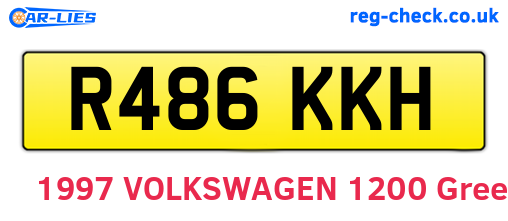 R486KKH are the vehicle registration plates.