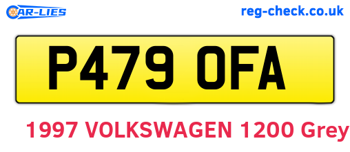 P479OFA are the vehicle registration plates.