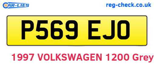 P569EJO are the vehicle registration plates.
