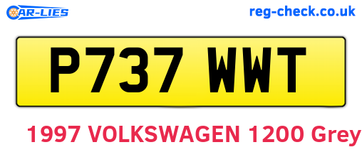 P737WWT are the vehicle registration plates.