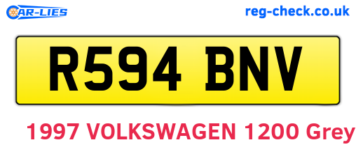 R594BNV are the vehicle registration plates.