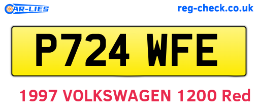P724WFE are the vehicle registration plates.
