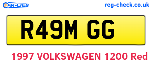 R49MGG are the vehicle registration plates.