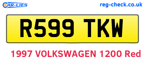 R599TKW are the vehicle registration plates.