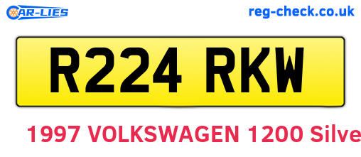 R224RKW are the vehicle registration plates.