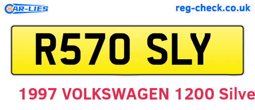 R570SLY are the vehicle registration plates.