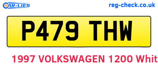 P479THW are the vehicle registration plates.