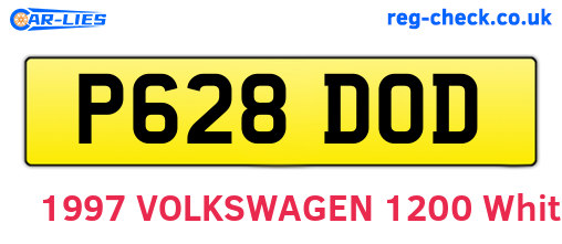 P628DOD are the vehicle registration plates.