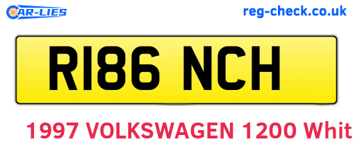 R186NCH are the vehicle registration plates.