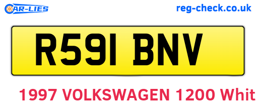 R591BNV are the vehicle registration plates.