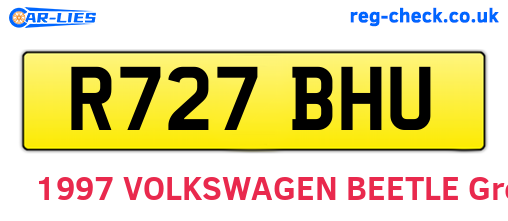 R727BHU are the vehicle registration plates.