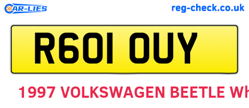 R601OUY are the vehicle registration plates.