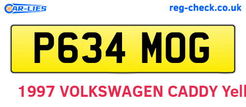 P634MOG are the vehicle registration plates.