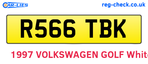 R566TBK are the vehicle registration plates.