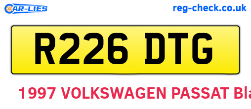 R226DTG are the vehicle registration plates.
