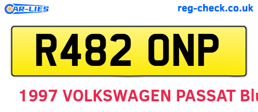 R482ONP are the vehicle registration plates.