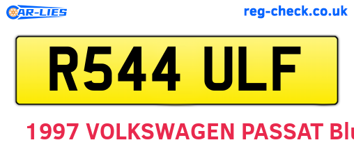 R544ULF are the vehicle registration plates.