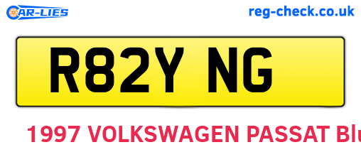 R82YNG are the vehicle registration plates.