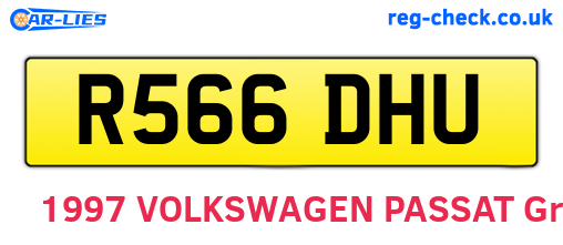 R566DHU are the vehicle registration plates.