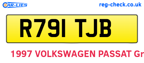 R791TJB are the vehicle registration plates.