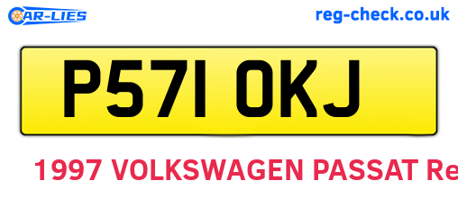 P571OKJ are the vehicle registration plates.