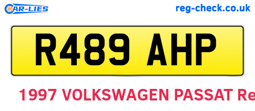 R489AHP are the vehicle registration plates.