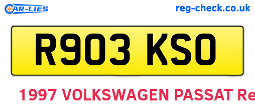 R903KSO are the vehicle registration plates.