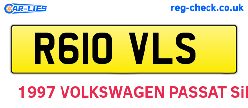 R610VLS are the vehicle registration plates.