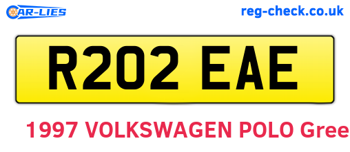 R202EAE are the vehicle registration plates.