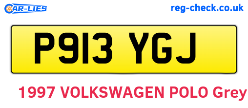 P913YGJ are the vehicle registration plates.